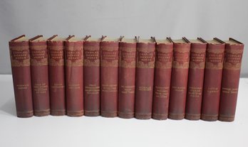 Antique Thirteen Volume Set Of The Work Of Charles Dickens, International Book Company