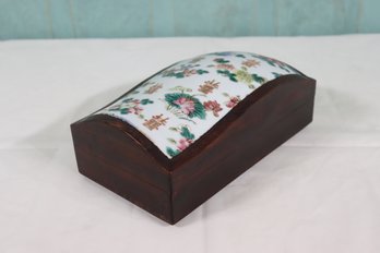 Chinese Shard Box Porcelain Lid Hand Made