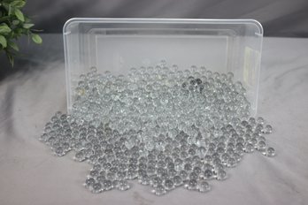 Group Lot Of A Bunch Of Clear Glass Balls