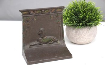 One Signed Bradley & Hubbard Art Deco Sphinx Egyptian BRONZE Bookend