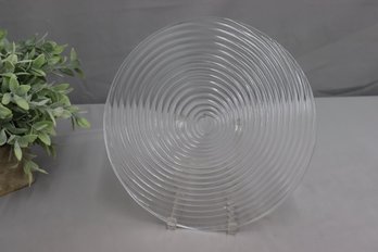 Vintage 12.5'round Crystal Clear Cake Plate