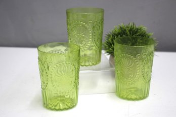 Fleur-De-Lys Tumblers, Set Of 3