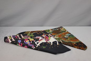 Group Lot Of Cornelia James Chinoiserie And Tropical Flower Scarves