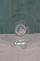 Signed Steuben Art Glass Bubble Ring Pedestal Bowl