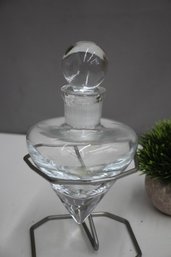 Crystal Fully Handcrafted Spinning  Top Shape  Decanter