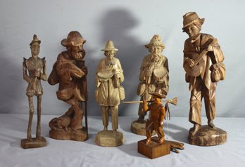 Group Lot Of Wooden Sculptures