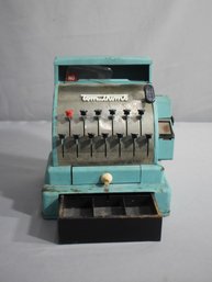 Vintage Tom Thumb Toy Cash Register - Turquois Original Paint