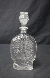 Vintage Schenley Glass Decanter With Nouveau Vine Design-12'h