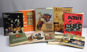 Group Lot Of 10 Vintage Books On The Themes Of Art, Antiques, Craft, And Americana