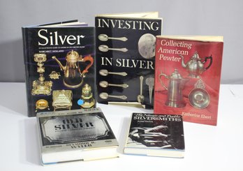 Group Lot Of Five Books On Silver Collecting, Making, And Investing