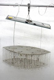 Modern Crystal Oval Hanging Chandelier-working