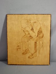 Wooden Art Etched Wood Oak Wood Plaque