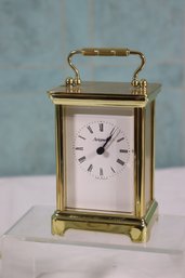 English Avignon Brass Cased Carriage/mantel Clock