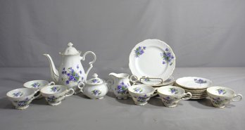 21-Piece Johann Haviland 'Violetta' Porcelain Tea Set