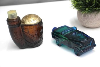 Avon Vintage Perfume Bottles Pipe And Car-pipe Missing Top