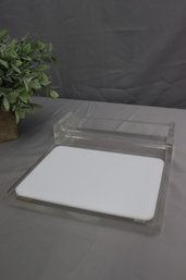 Heinz Designed And Built Lucite And White Plastic Serving Piece