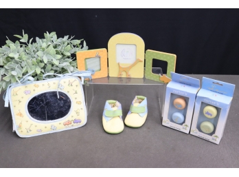 Babyness Grouping: Animal Picture Frames, Drawer Knobs, Booties, And More