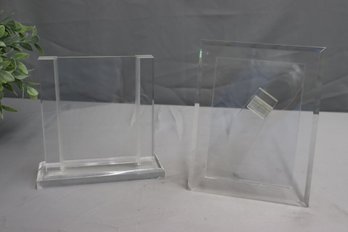 Two Different Lucite Photo Frames (sm-med)
