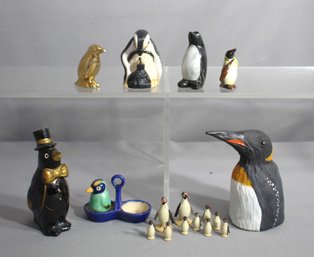 Collection Of Charming Ensemble Of Penguin Figurines