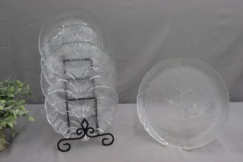 One Aspen Plate And Sweden Crystal Glass Plate And  Arcoroc Canterbury Plates