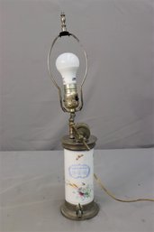 Eguisier Irrigateur Du Dr. Eguisier Porcelain And Copper Converted Lamp (works, As A Lamp Only)