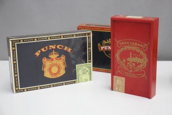 Group Lot Of Cigar Boxes