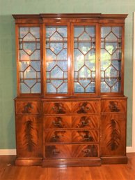 Tibbenham Of  Iospwitch England George III Style English Breakfront/Bookcase