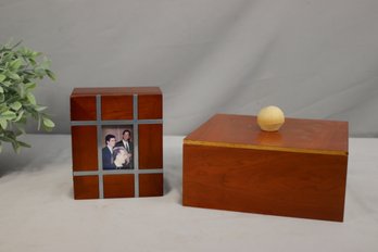 Two (2) Keepsake Wooden Boxes