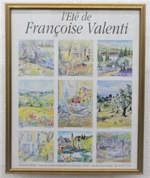 Framed French Artist Promotional Multi-Image Print- L'Ete De Francoise Valenti
