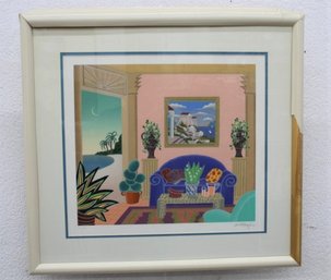 Framed Thomas McKnight 'in The Tropic' Limited Edition Signed Serigraph - COA Verso
