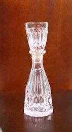 Vintage Bohemian Lead Crystal Decanter With Small Cup Top Stopper