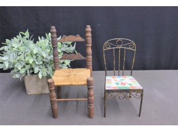 Two Vintage  Miniature Chairs