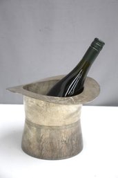 Silver Plate Top Hat Ice  Bucket-wine Not Included