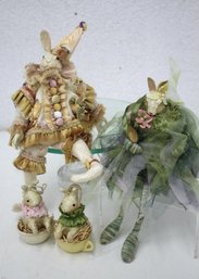 Four Rabbit Ornaments