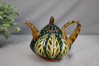 Hand-made Naples Faenza Gourd Shape Teapot