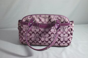 Coach Purple Purse From The Signature Collection