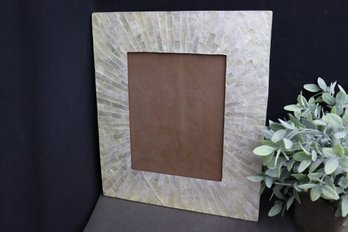 Decorative Picture Frame Tiled With Iridescent Abalone Shell Pieces