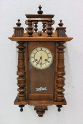 Antique German Junghans  Mahogany Regulator Pendulum Wall Clock