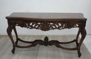 Antique Carved Console That Transforms Into A Table