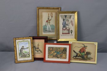 Group Lot Of Circus Images In Variety Of Decorative Frames
