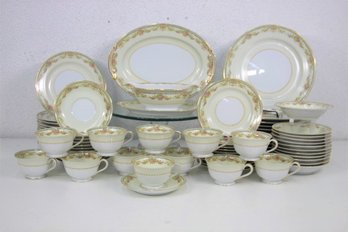 Large Group Lot Of Neoclassical Pattern Noritake Japanese Porcelain Dinnerware (incomplete Set)