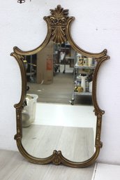 Vintage Mirror Baroque Style Ornate Wood And Gilt Frame