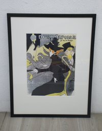 Framed Henri De Toulouse-Lautrec Divan Japonais Lithograph-(41' X 31')