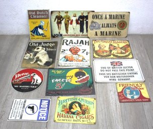 Collection Of Vintage Tin Signs