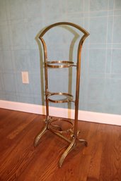 Mid-Century Brass Plate Stand