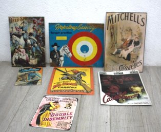 Group Lot Of Vintage And New Tin Signs