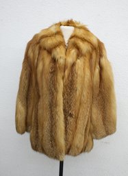 Vintage Red Fox Fur Jacket -(size M/L)
