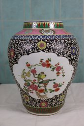 Chinese Porcelain Decorated 14' Vase, Signed On Bottom