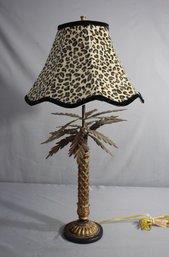 Palm Tree Brass Table Lamp