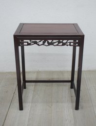 Mahogany Ebony Wood Stand With Intricate Carvings